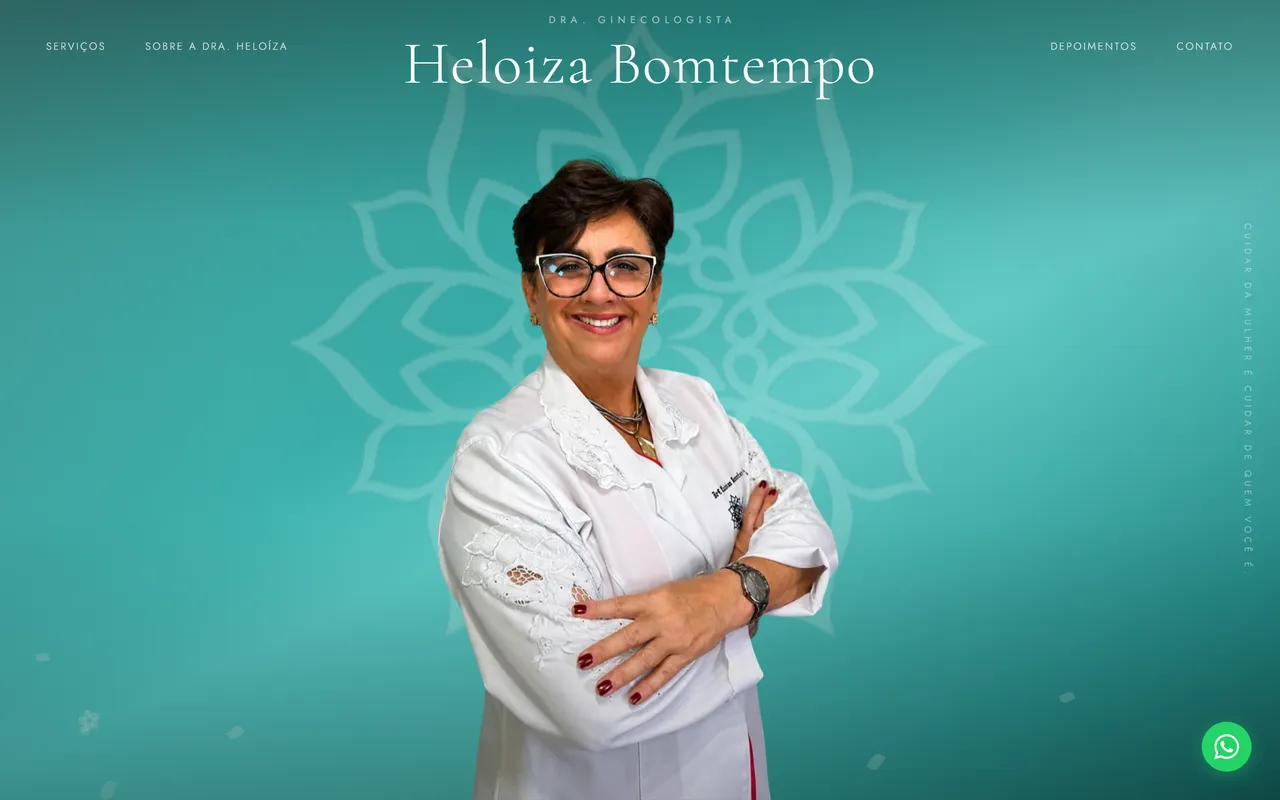 Página inicial do site da Dra. Heloiza Bomtempo